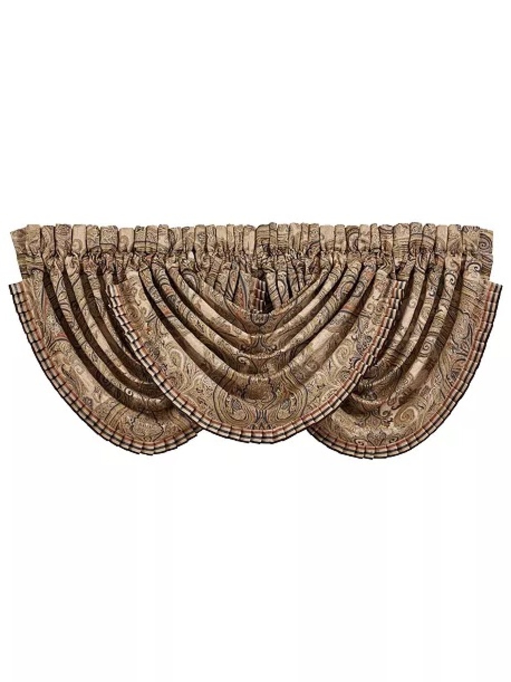 J. Queen New York Luciana Beige  Blackout Rod Pocket Valance 49 x 33” MSRP $104